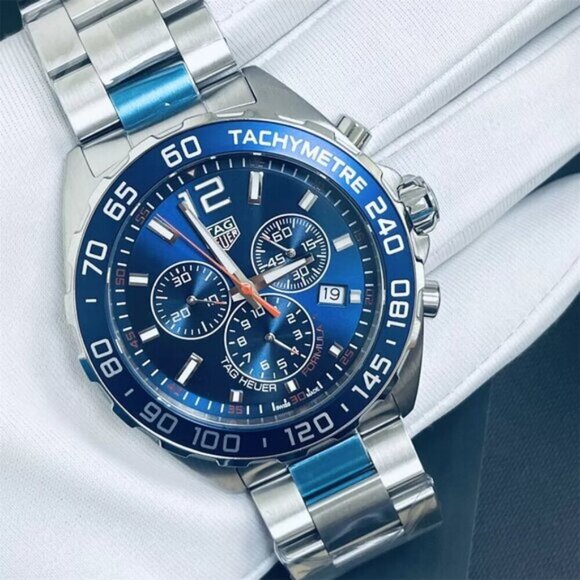 Auth TAG Heuer Formula 1 Blue Dial 43mm Men's Quartz Steel Watch CAZ1014 BA0842 - Picture 1 of 10